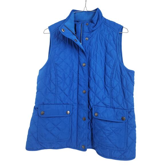 Talbots Blue Quilted Vest - Women's Petite Size Small - Picture 1 of 3